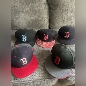 Men’s Boston Red Sox fitted hats LOT size 8
